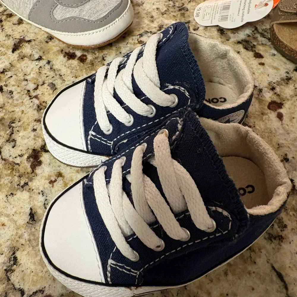 Carter's Gray, Converse Navy &‎ brownish color wondernation sandals & baby shoes